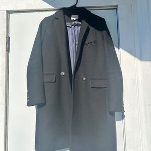 Sezane Joey black wool coat